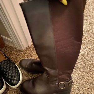 Brown tall boots